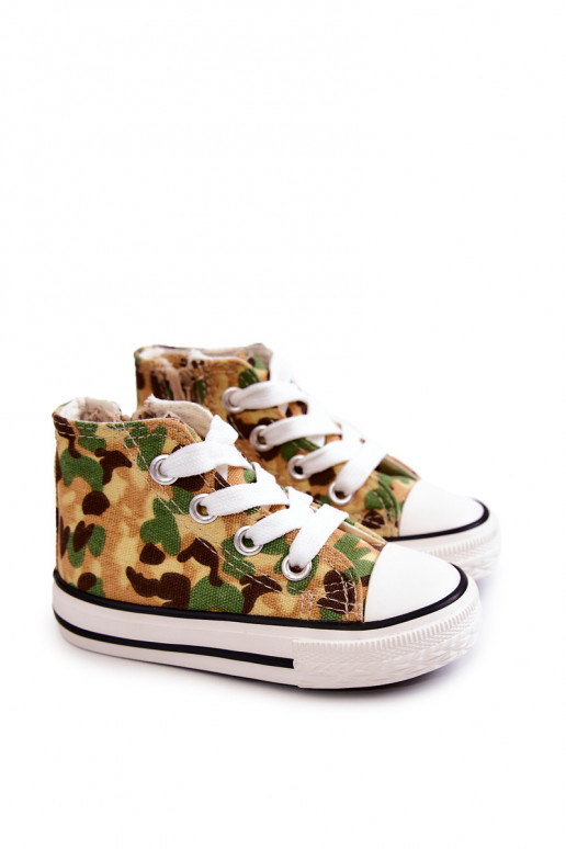 Laste jalanõud vabaajajalatsi tõmblukuga beeži värvi-Rohelist värvi Filemon Laste jalanõud vabaajajalatsi tõmblukuga beeži värvi-Rohelist värvi Filemon