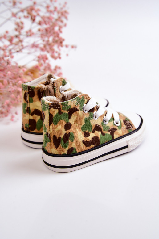 Laste jalanõud vabaajajalatsi tõmblukuga beeži värvi-Rohelist värvi Filemon Laste jalanõud vabaajajalatsi tõmblukuga beeži värvi-Rohelist värvi Filemon