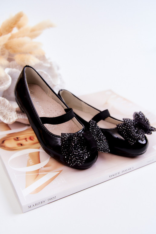 Laste jalanõud Laque lipsukesega mustad Zolly Laste jalanõud Laque lipsukesega mustad Zolly