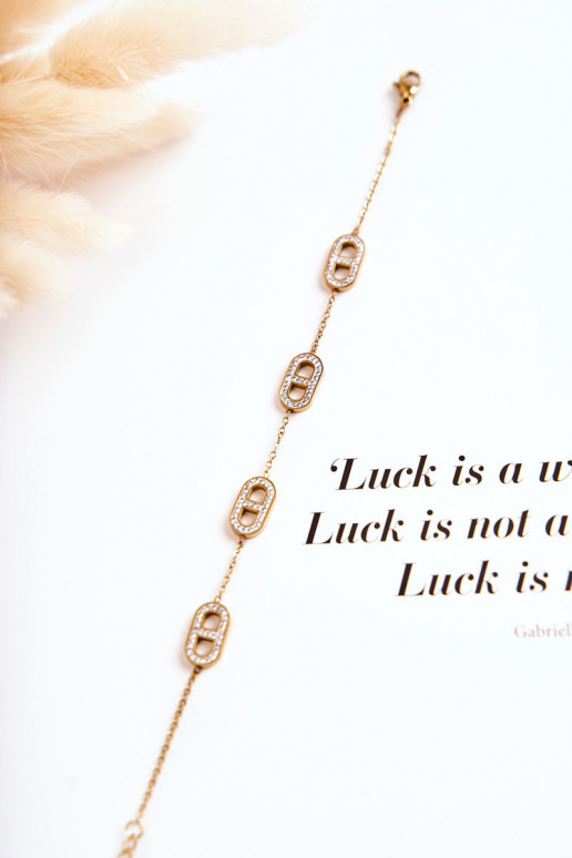 Käevõru säravate kristallidega Kuldset värvi