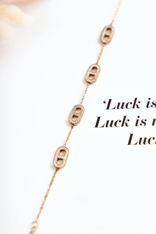 Käevõru säravate kristallidega Kuldset värvi