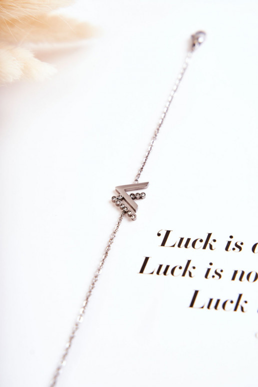 Käevõru säravate kristallidega Hõbedat värvi