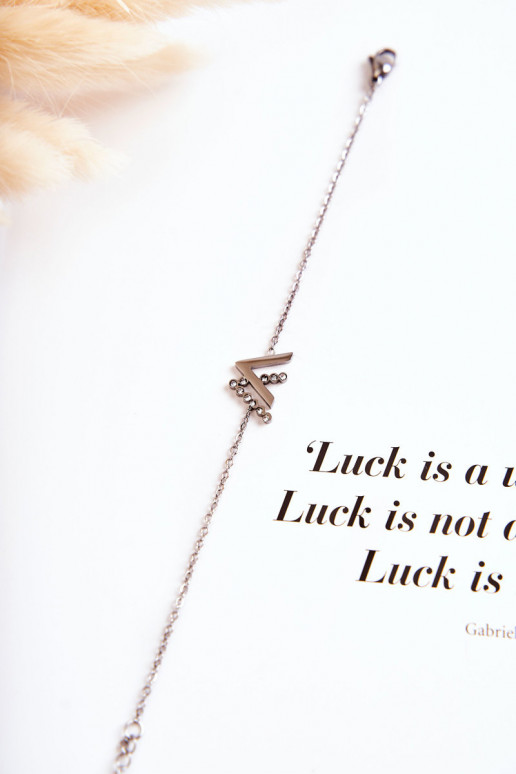 Käevõru säravate kristallidega Hõbedat värvi