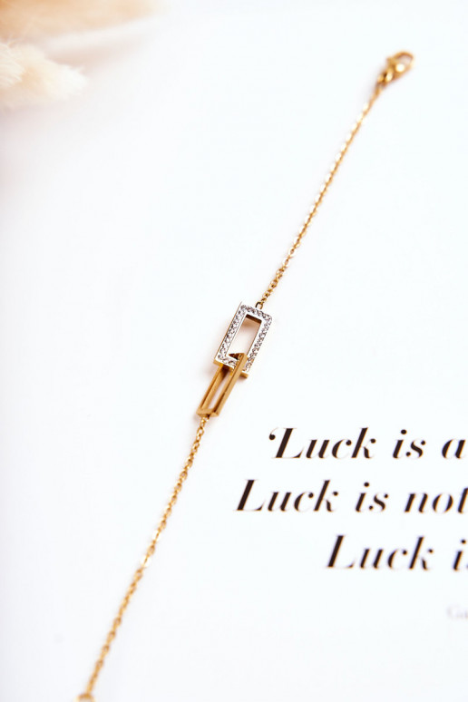 Käevõru säravate kristallidega Kuldset värvi