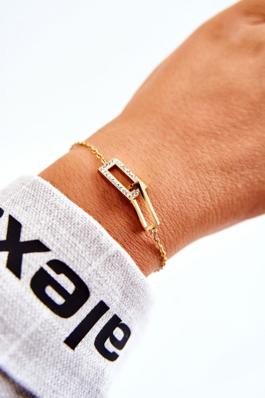 Käevõru säravate kristallidega Kuldset värvi