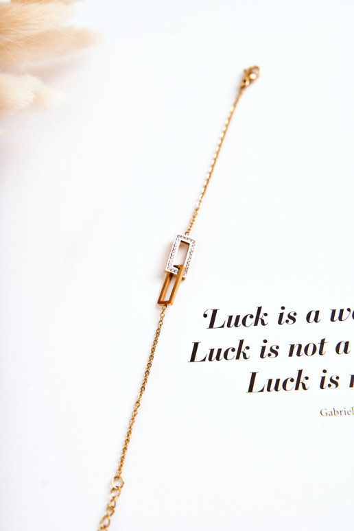 Käevõru säravate kristallidega Kuldset värvi