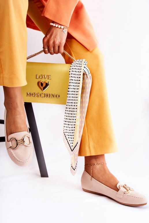 seemisnakhsed Mokassiinid kaunistustega beeži värvi Reality