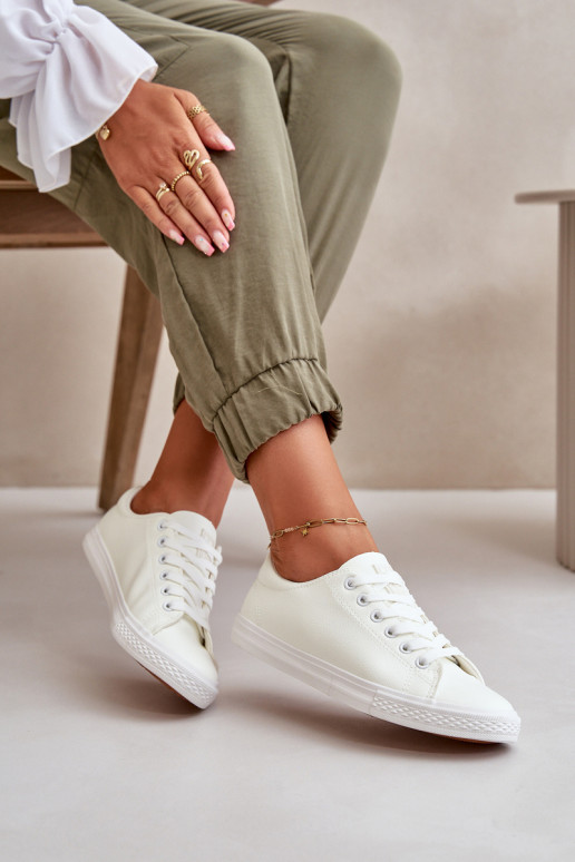 nööritavad Klassikalise mudeli vabaaja jalanõud valget värvi Misima