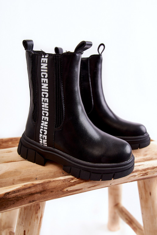 Laste jalanõud Saapad voodriga mustad Kimmy Laste jalanõud Saapad voodriga mustad Kimmy