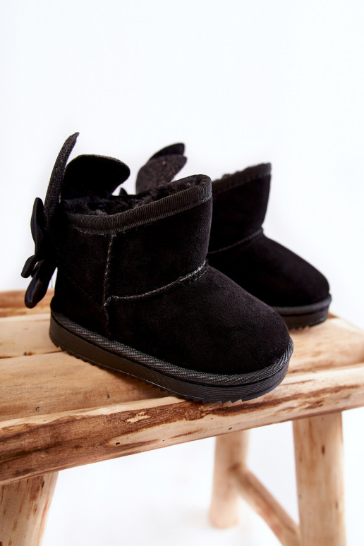 Laste voodriga nööpidega lumesaapad lipsukesega mustad Meriva Laste voodriga nööpidega lumesaapad lipsukesega mustad Meriva