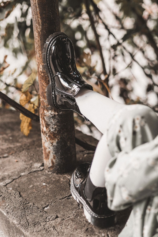 Laste jalanõud Laque voodriga Naiste poolsaapad mustad Porky Laste jalanõud Laque voodriga Naiste poolsaapad mustad Porky