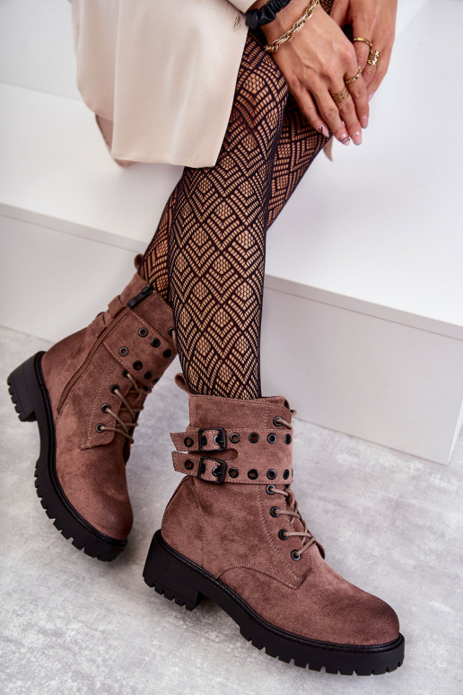 seemisnakhsed voodriga Naiste poolsaapad pruunid värvi Silvor