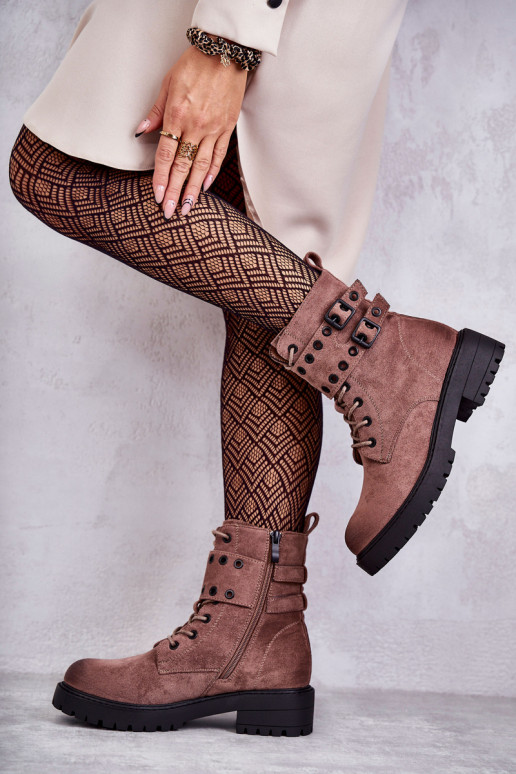 seemisnakhsed voodriga Naiste poolsaapad pruunid värvi Silvor