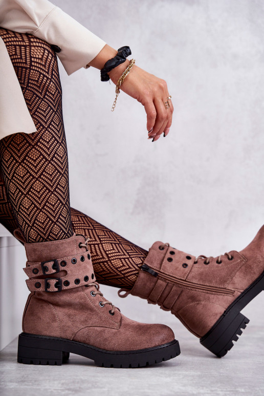 seemisnakhsed voodriga Naiste poolsaapad pruunid värvi Silvor