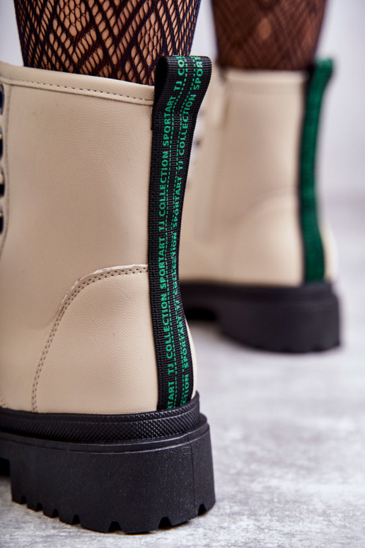 Naiste poolsaapad säärsaapad Elevandiluu värvi Denila