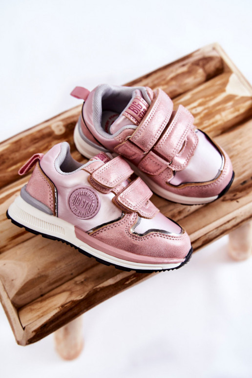 Laste spordijalatsid su limpančiais užsegimais Memory Foam System Big Star KK374180 Tumeroosad värvi Laste spordijalatsid su limpančiais užsegimais Memory Foam System Big Star KK374180 Tumeroosad värvi