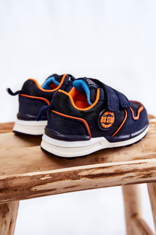 Laste spordijalatsid su limpančiais užsegimais Memory Foam System Big Star KK374183 tumesinist värvi Laste spordijalatsid su limpančiais užsegimais Memory Foam System Big Star KK374183 tumesinist värvi