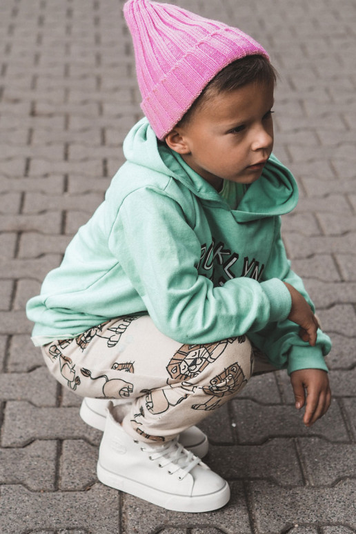 Laste kingad kiviklibuga tõmblukuga Big Star KK374227 valget värvi Laste kingad kiviklibuga tõmblukuga Big Star KK374227 valget värvi