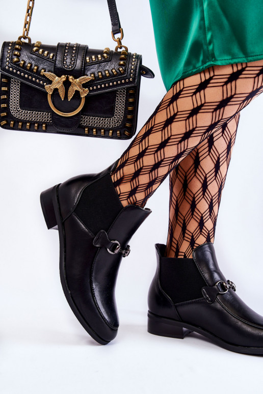 Naiste poolsaapad mustad Elin