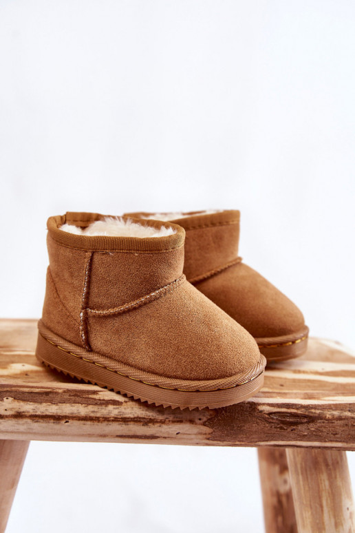 Soojad laste talvekingad khaki värv Gooby