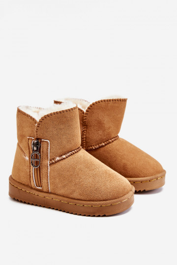 Laste jalanõud voodriga Naiste poolsaapad nööpidega lumesaapad pruunid värvi Catellie