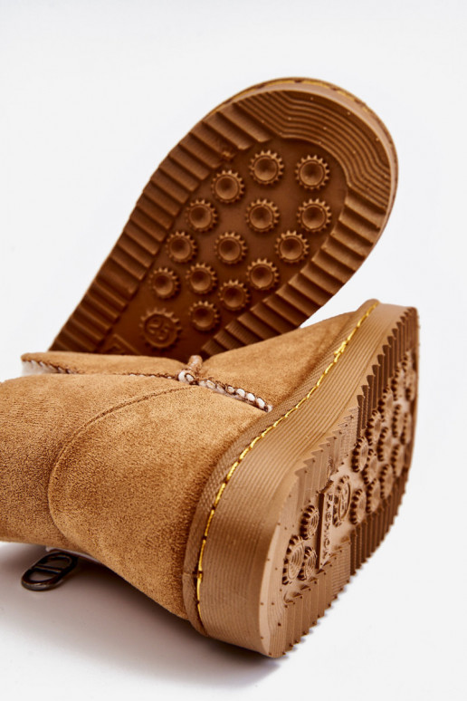 Laste jalanõud voodriga Naiste poolsaapad nööpidega lumesaapad pruunid värvi Catellie Laste jalanõud voodriga Naiste poolsaapad nööpidega lumesaapad pruunid värvi Catellie