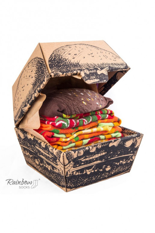 Vikerkaare sokid Burger Vege 2 paari Vikerkaare sokid Burger Vege 2 paari