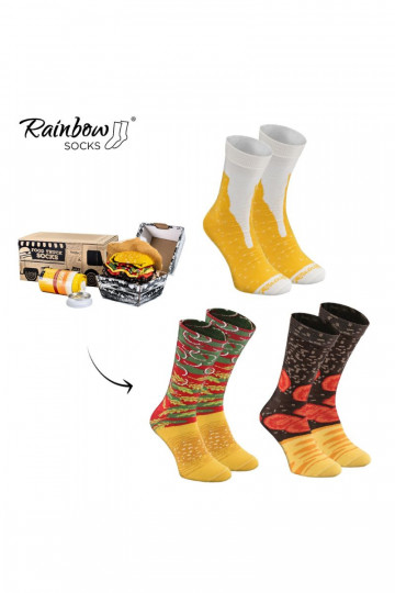 Sokid komplekt Food Truck Socks Box 3 paar 2