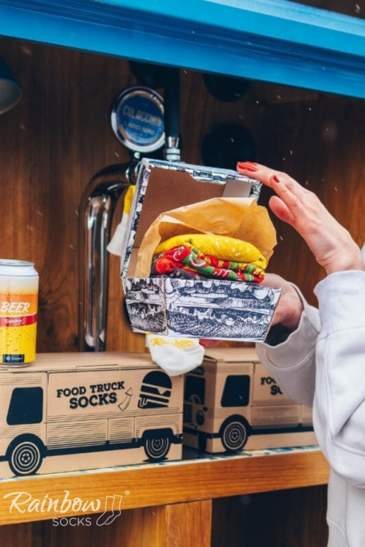 Sokid komplekt Food Truck Socks Box 3 paar