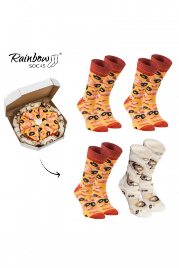 Vikerkaare sokid Pizza 4 paar  2