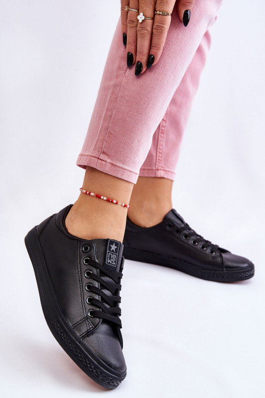 nööritavad Klassikalise mudeli vabaaja jalanõud mustad Misima