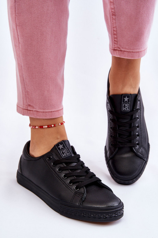 nööritavad Klassikalise mudeli vabaaja jalanõud mustad Misima