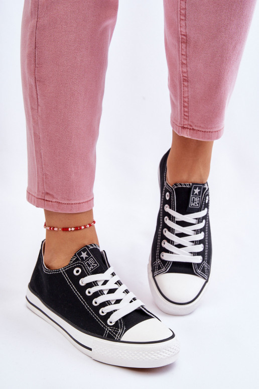 Klassikalise mudeli vabaaja jalanõud mustad Ecoma