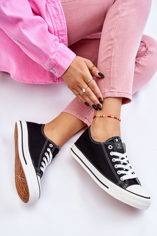 Klassikalise mudeli vabaaja jalanõud mustad Ecoma