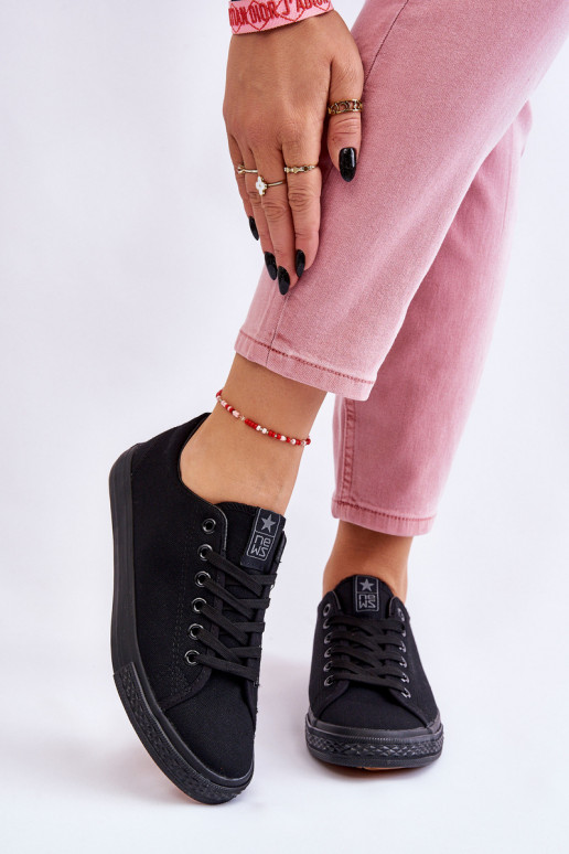 nööritavad Klassikalise mudeli vabaaja jalanõud mustad Eleya