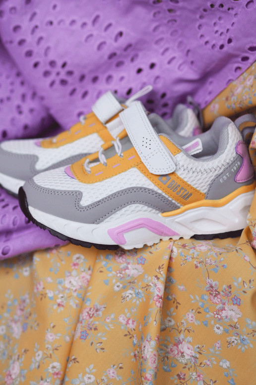 Lastejalatsid krõpsudega kinnitatav Big Star JJ374257 Valget-Kollased Lastejalatsid krõpsudega kinnitatav Big Star JJ374257 Valget-Kollased