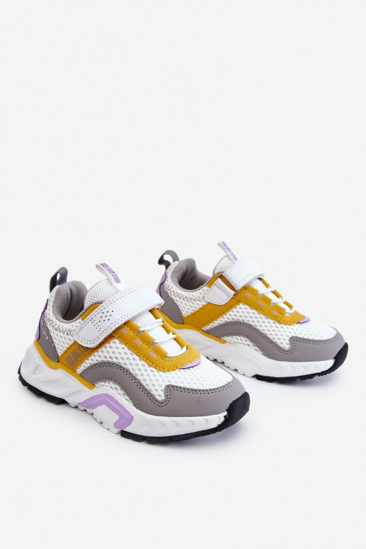 Lastejalatsid krõpsudega kinnitatav Big Star JJ374257 Valget-Kollased Lastejalatsid krõpsudega kinnitatav Big Star JJ374257 Valget-Kollased