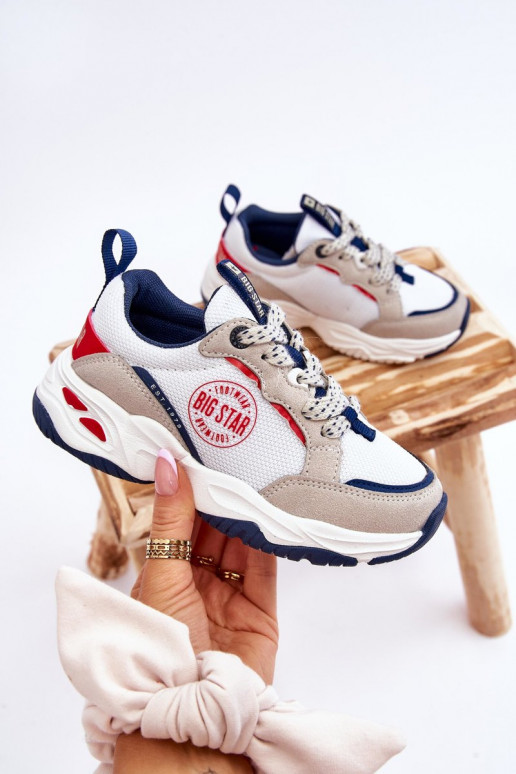 Laste spordijalatsid Memory Foam System Big Star JJ374269 valget värvi Laste spordijalatsid Memory Foam System Big Star JJ374269 valget värvi