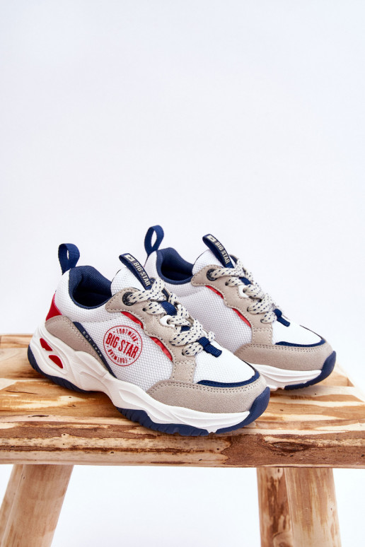 Laste spordijalatsid Memory Foam System Big Star JJ374269 valget värvi Laste spordijalatsid Memory Foam System Big Star JJ374269 valget värvi