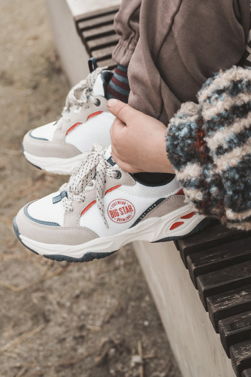 Laste spordijalatsid Memory Foam System Big Star JJ374269 valget värvi Laste spordijalatsid Memory Foam System Big Star JJ374269 valget värvi