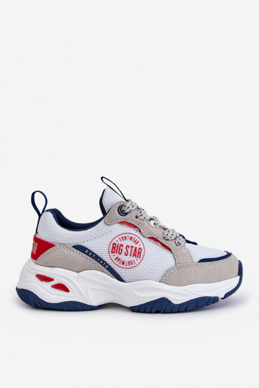 Laste spordijalatsid Memory Foam System Big Star JJ374269 valget värvi Laste spordijalatsid Memory Foam System Big Star JJ374269 valget värvi