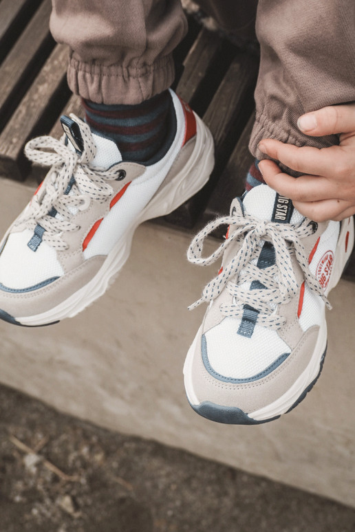 Laste spordijalatsid Memory Foam System Big Star JJ374269 valget värvi Laste spordijalatsid Memory Foam System Big Star JJ374269 valget värvi