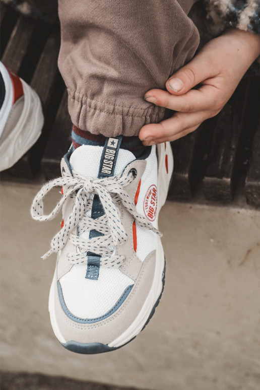 Laste spordijalatsid Memory Foam System Big Star JJ374269 valget värvi Laste spordijalatsid Memory Foam System Big Star JJ374269 valget värvi