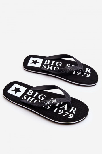 Kerged lehvidega moodsad varbavahe-sandaalid Big Star LL174444 mustad 2