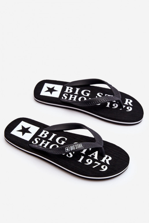 Kerged lehvidega moodsad varbavahe-sandaalid Big Star LL174444 mustad