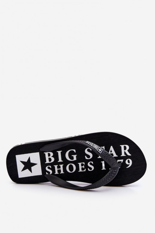 Kerged lehvidega moodsad varbavahe-sandaalid Big Star LL174444 mustad