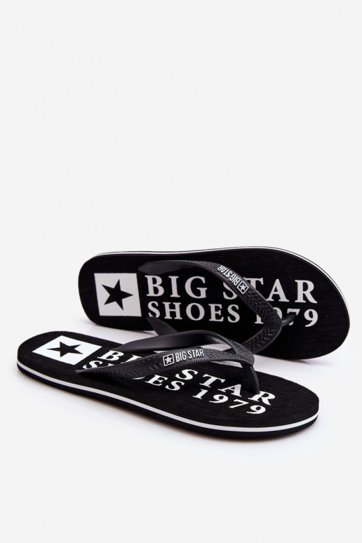 Kerged lehvidega moodsad varbavahe-sandaalid Big Star LL174444 mustad