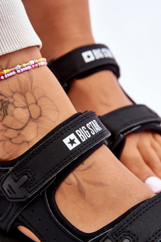 Sportliku stiiliga sandaalid platvormiga Big Star LL274789 mustad