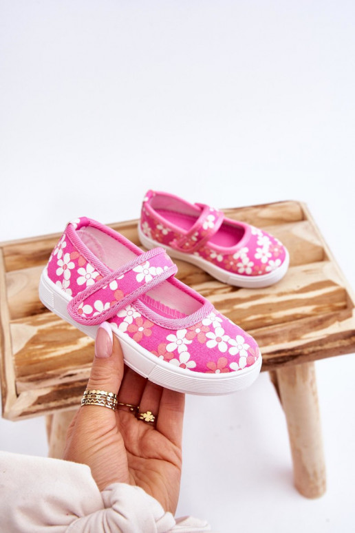 Lillemustritega laste baleriinid Tumeroosad värvi Noah Lillemustritega laste baleriinid Tumeroosad värvi Noah