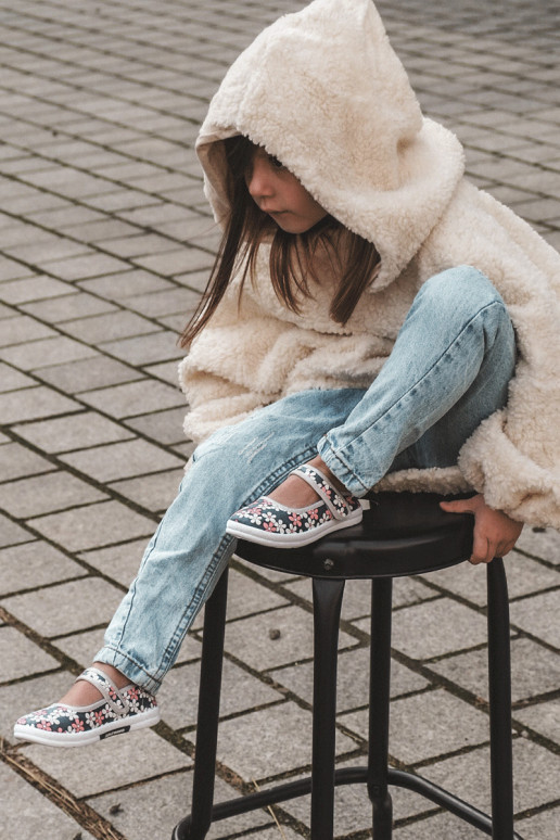 Lillemustritega laste baleriinid Sinist värvi-Halli värvi Noah Lillemustritega laste baleriinid Sinist värvi-Halli värvi Noah